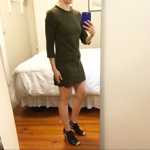 Topshop Army Green Dress